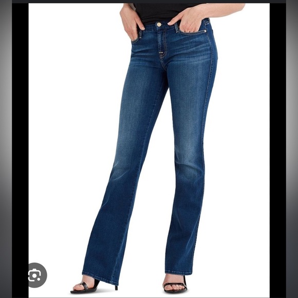 7 For All Mankind Dark Wash Bootcut Jeans - Picture 2 of 10